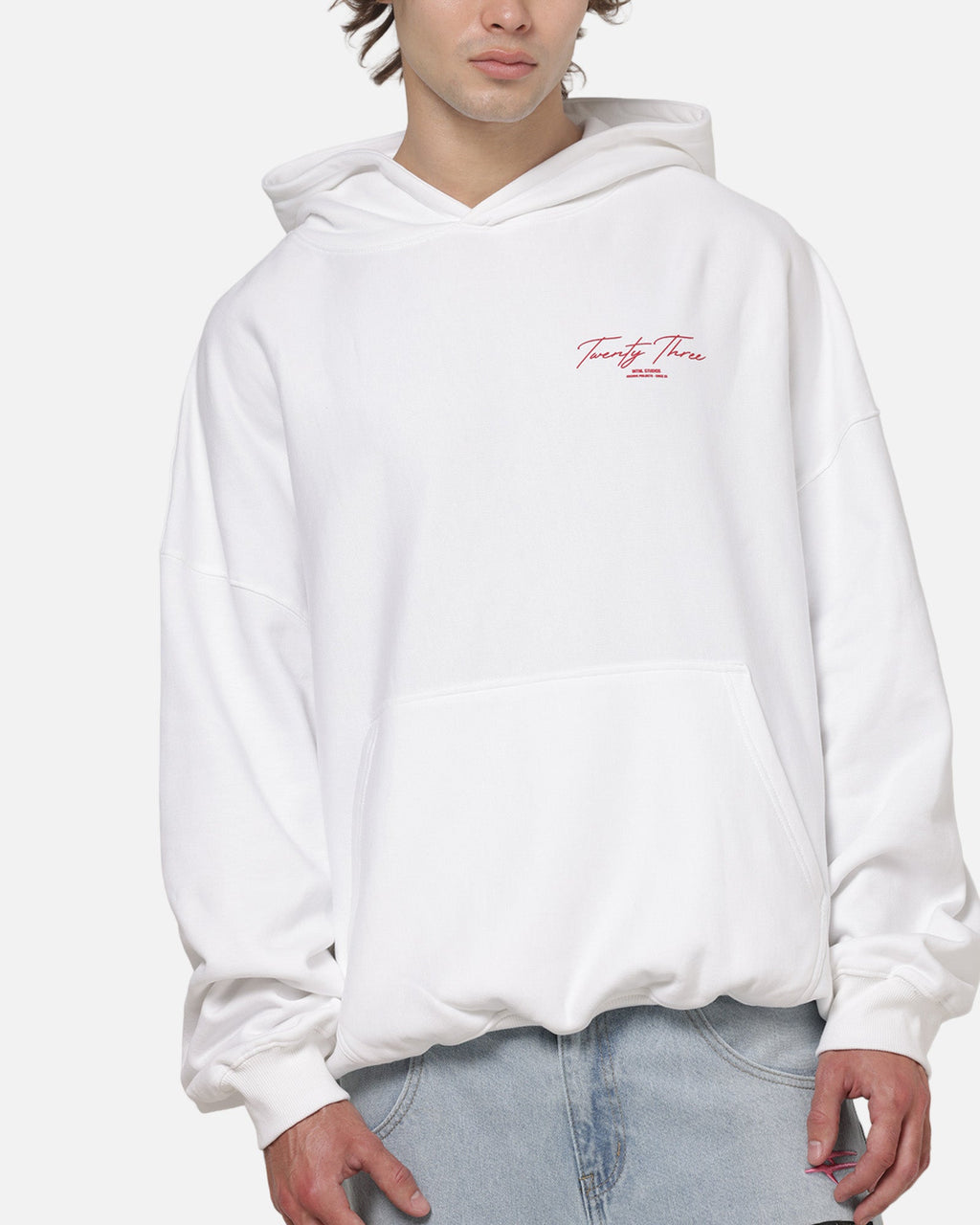 XXIII Premium XXIII Script Hoodie White/Red