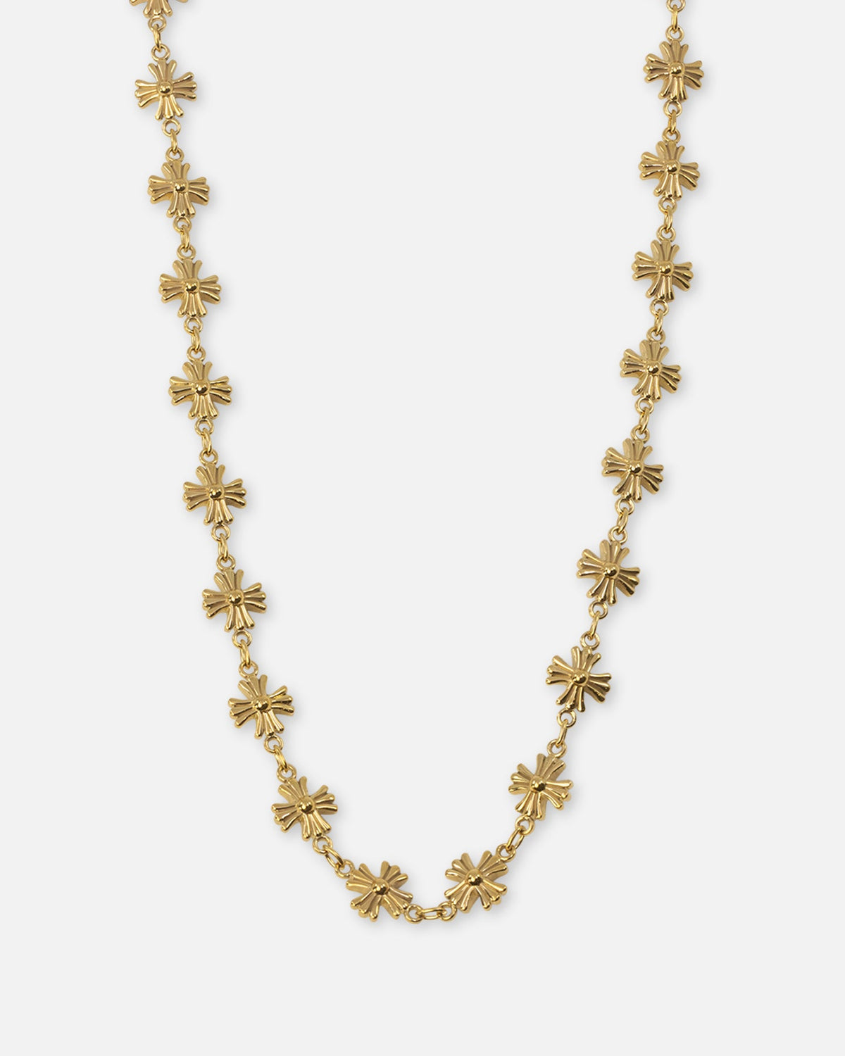 SAINT MORTA Saint Morta Chrome Cross Chain Necklace Gold