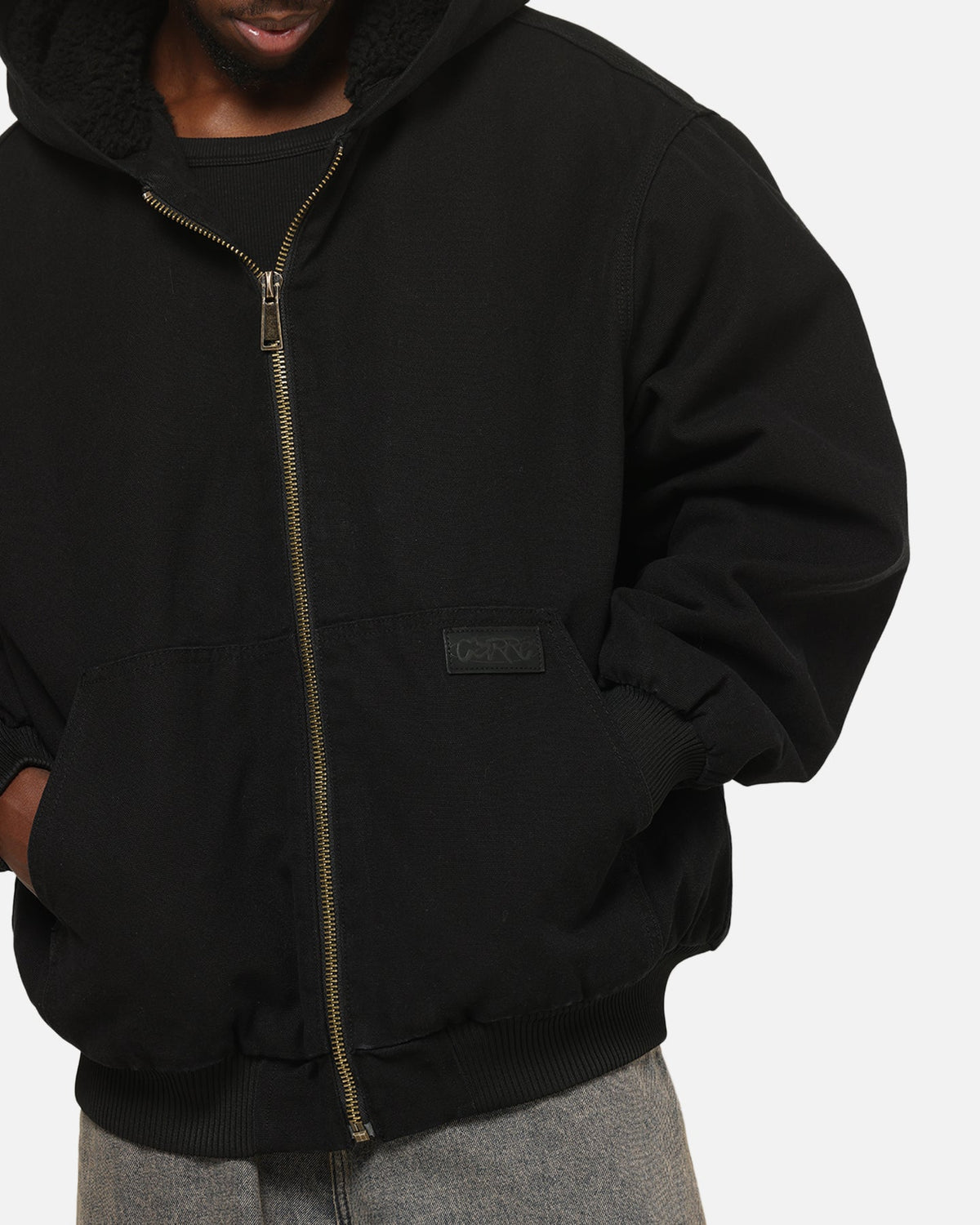 CARRE Carre Sherpa Lined Zip Hoodie Black