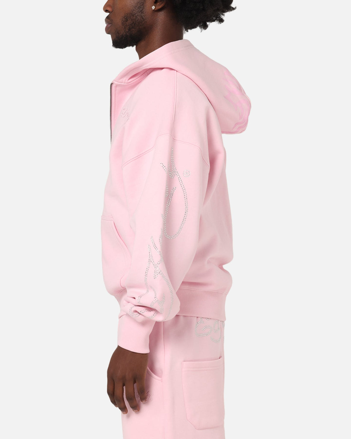 ED HARDY Ed Hardy Trinity Zip Hoodie Pink