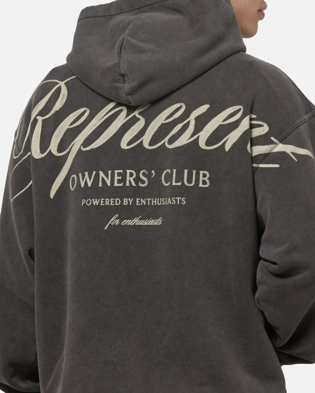 REPRESENT Represent Owners Club Script Hoodie Vintage Grey