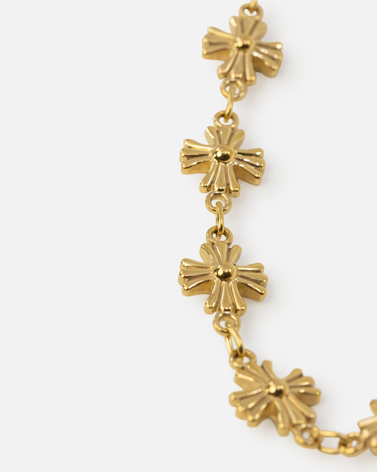 SAINT MORTA Saint Morta Chrome Cross Chain Necklace Gold