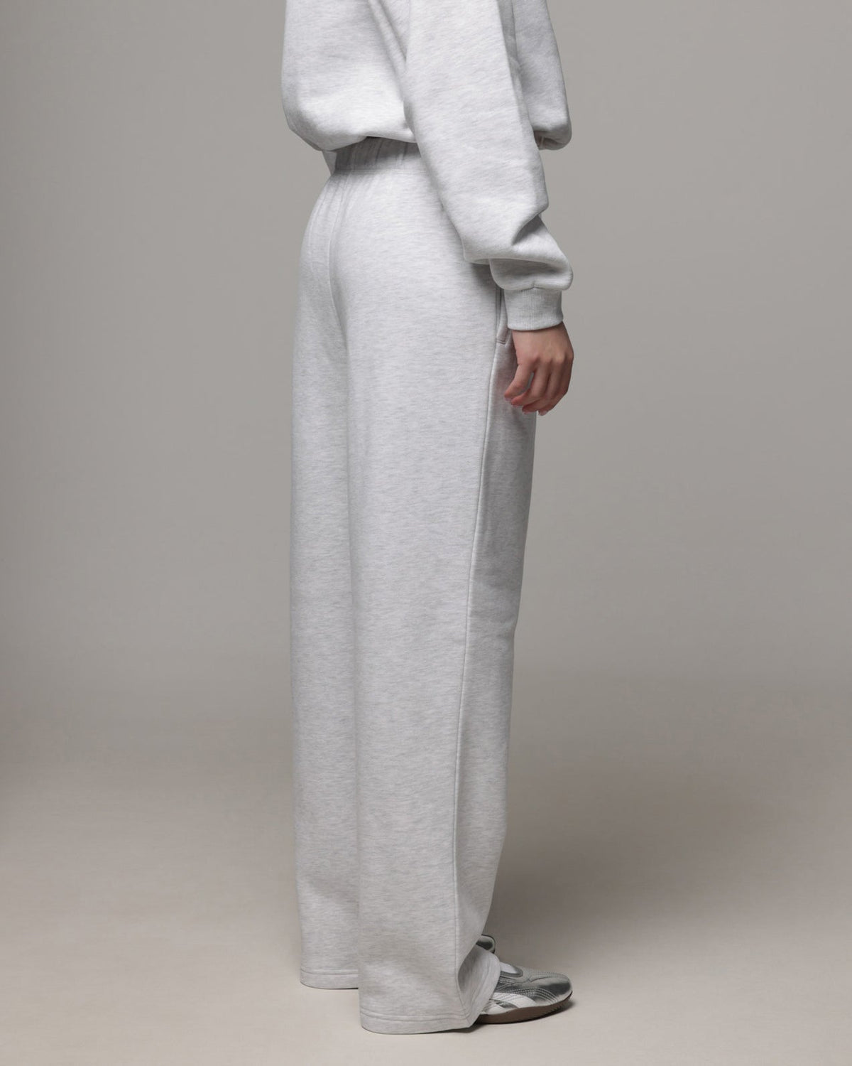 AMERICAN THRIFT Premium American Thrift Women's Straight Leg Trackpants Grey Heather