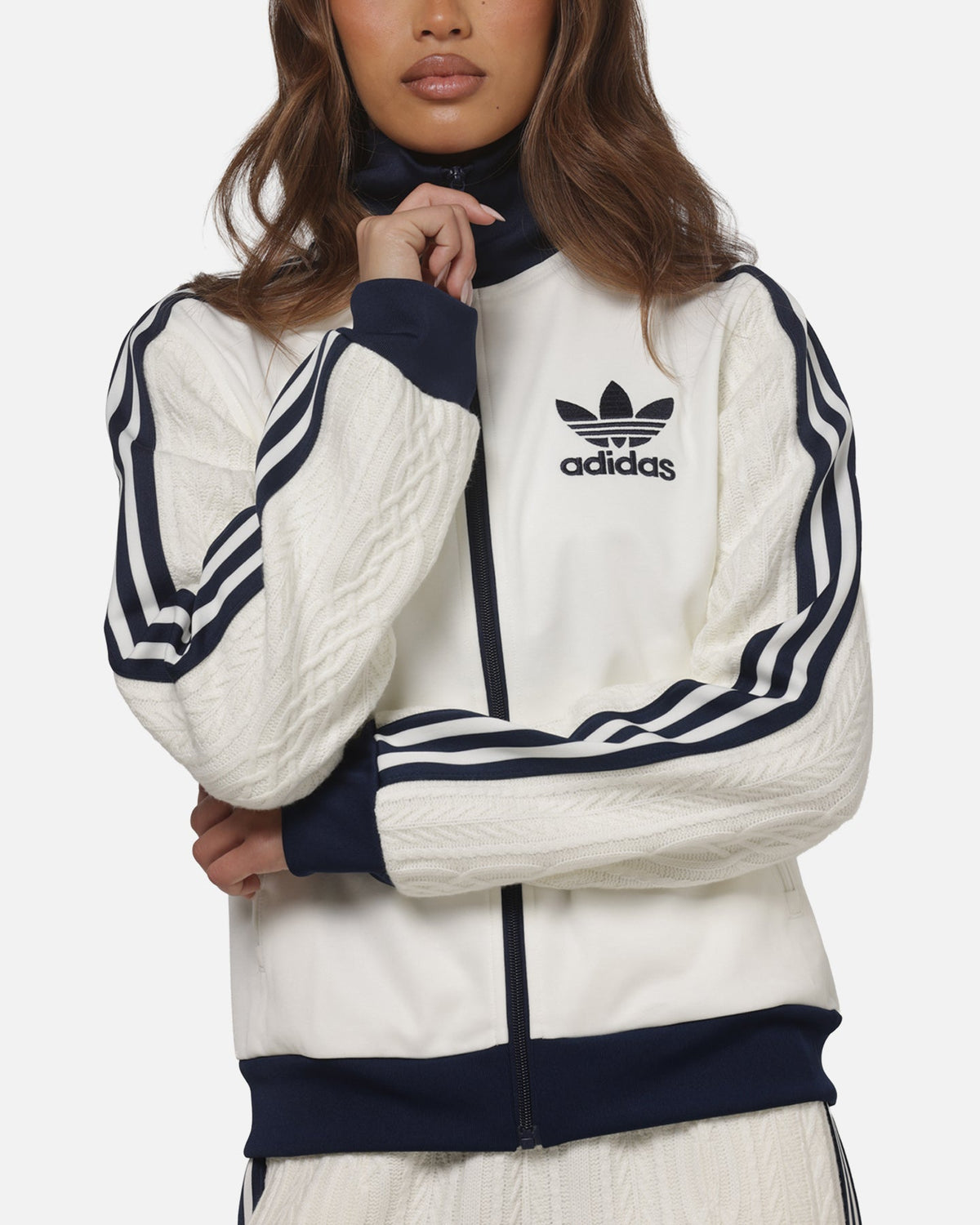 ADIDAS Adidas Women's Knit Classic Track Top Off White