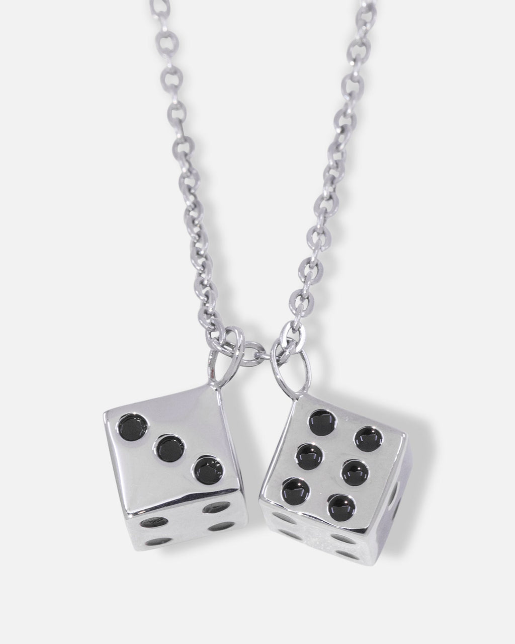 SAINT MORTA Saint Morta Dice Pendant Chain White Gold