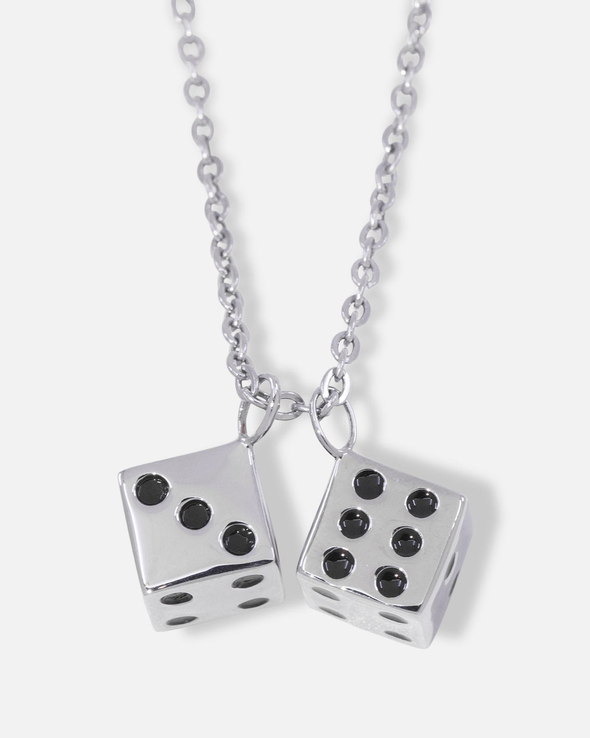 SAINT MORTA Saint Morta Dice Pendant Chain White Gold