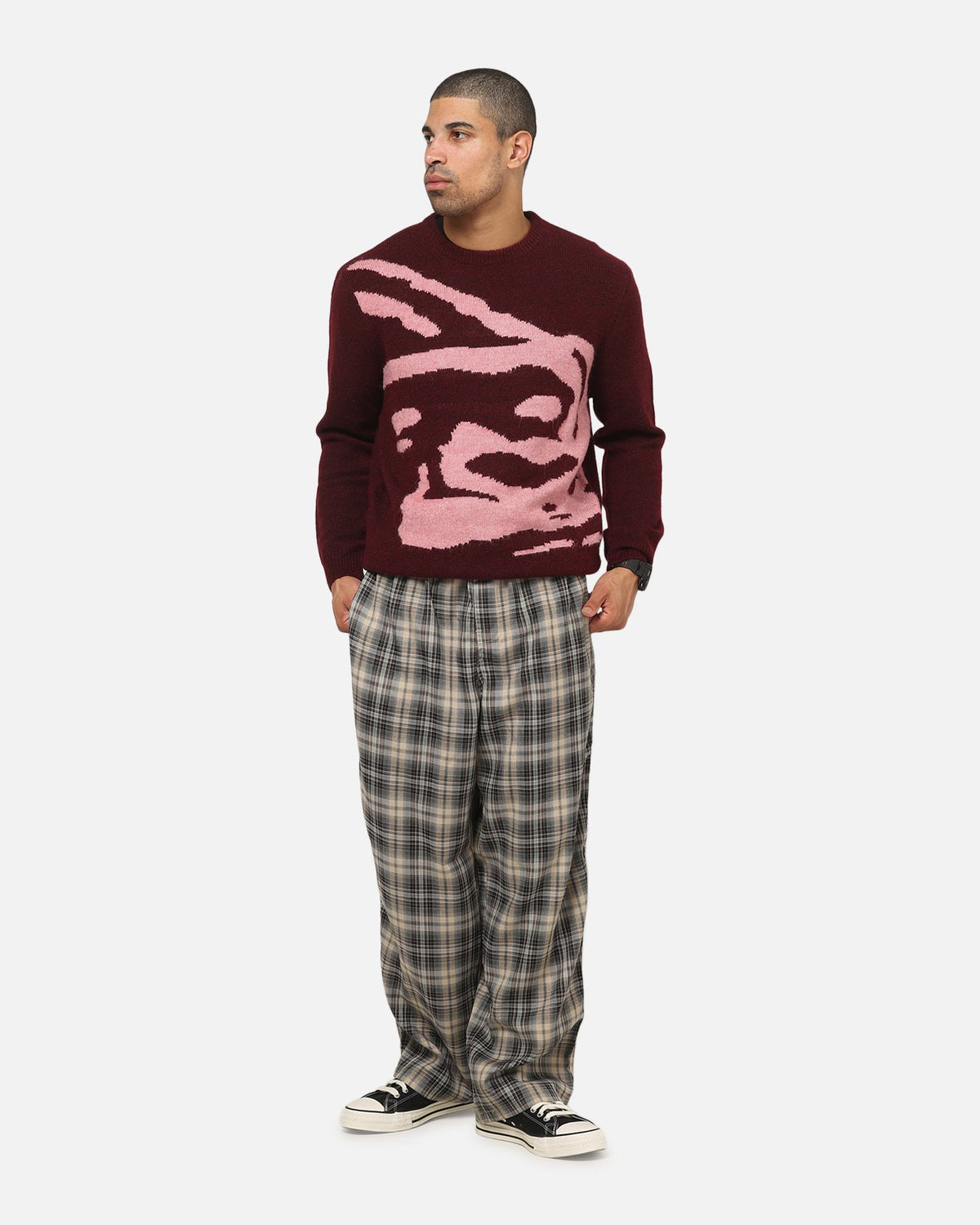 X-LARGE X-Large Gorilla Knit Sweater Plum