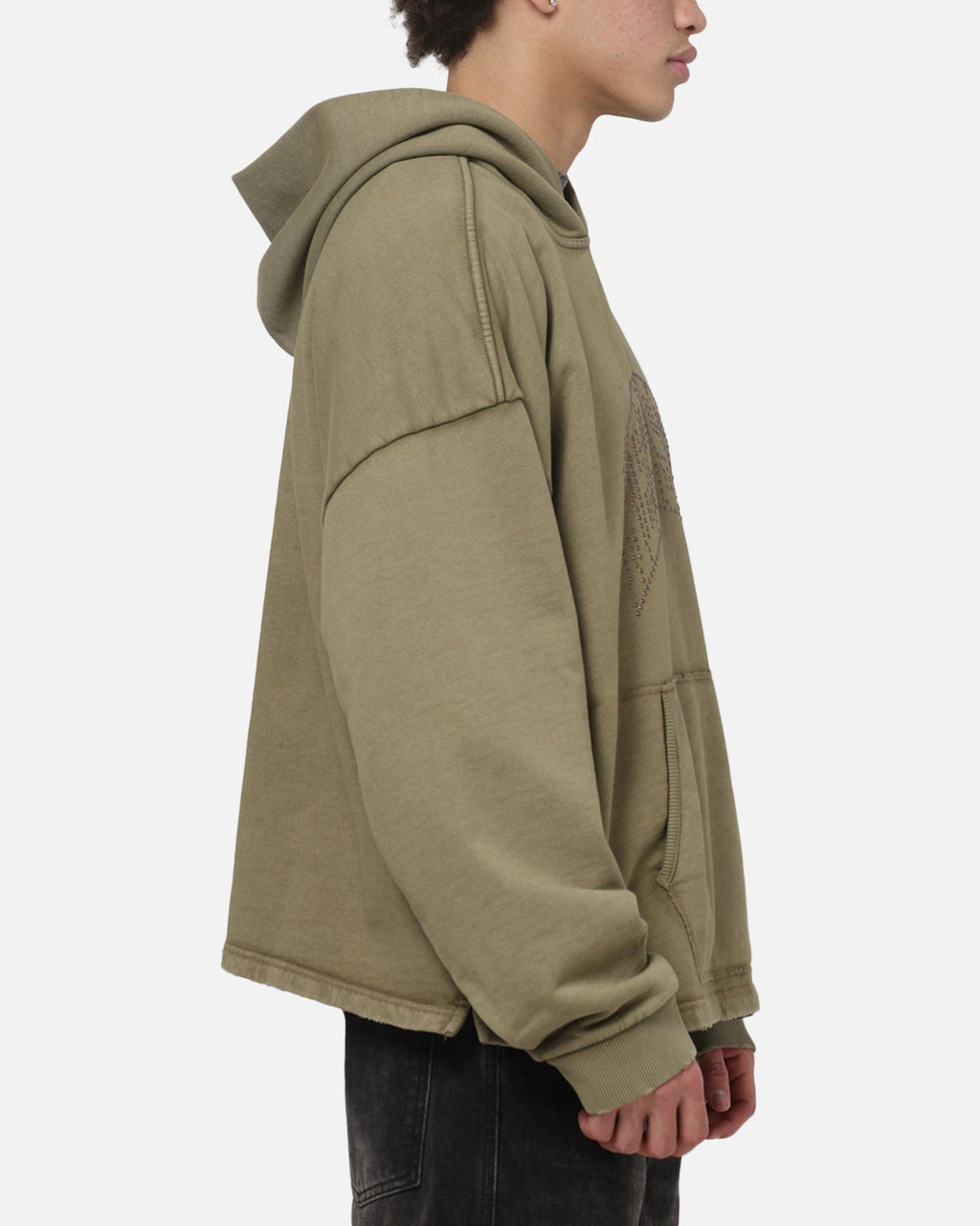 REPRESENT Represent Embellished Hoodie Vintage Khaki