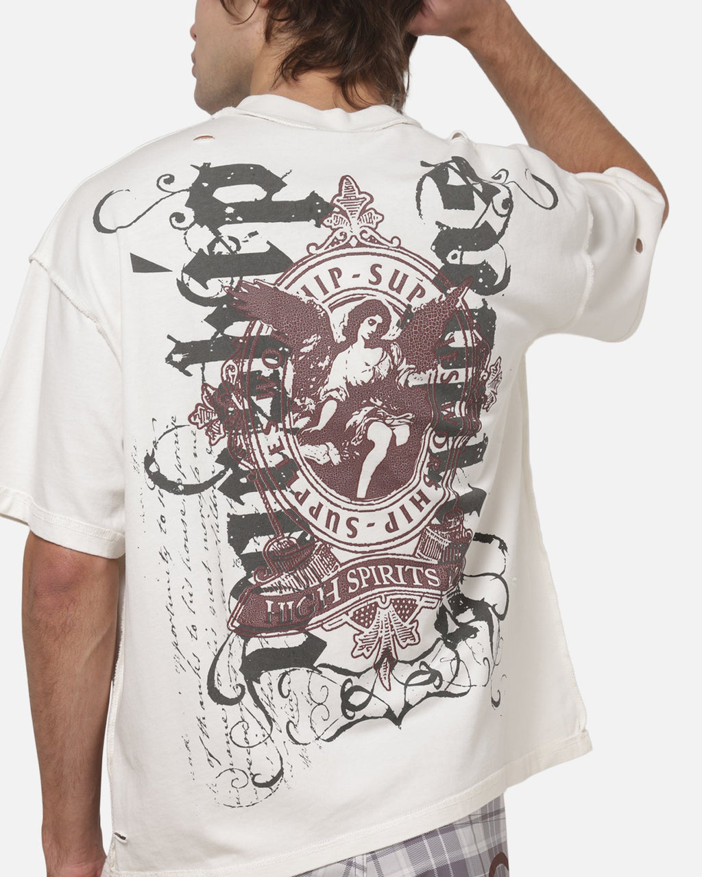 WORSHIP Worship Restraint Box Crop Reverse T-Shirt Coconut Milk
