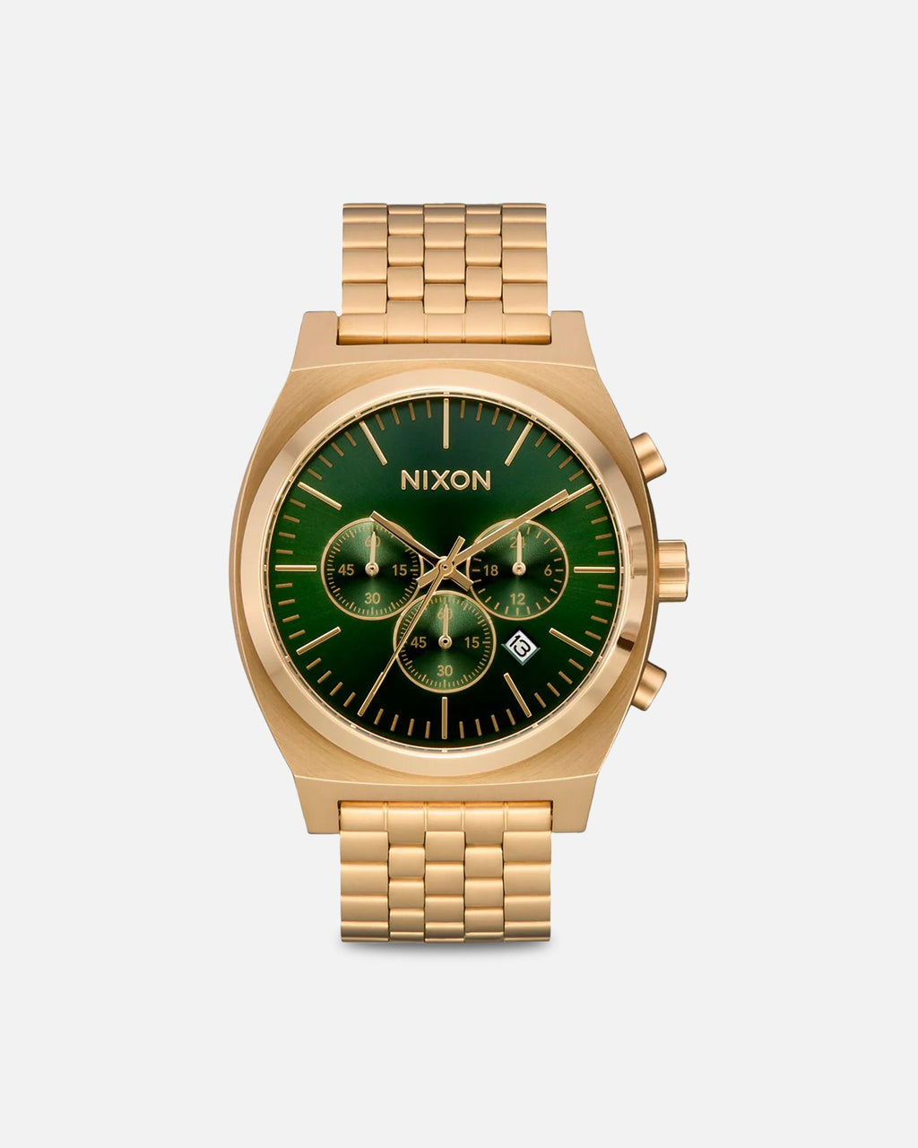 NIXON Nixon Time Teller Chrono Watch Gold/Green