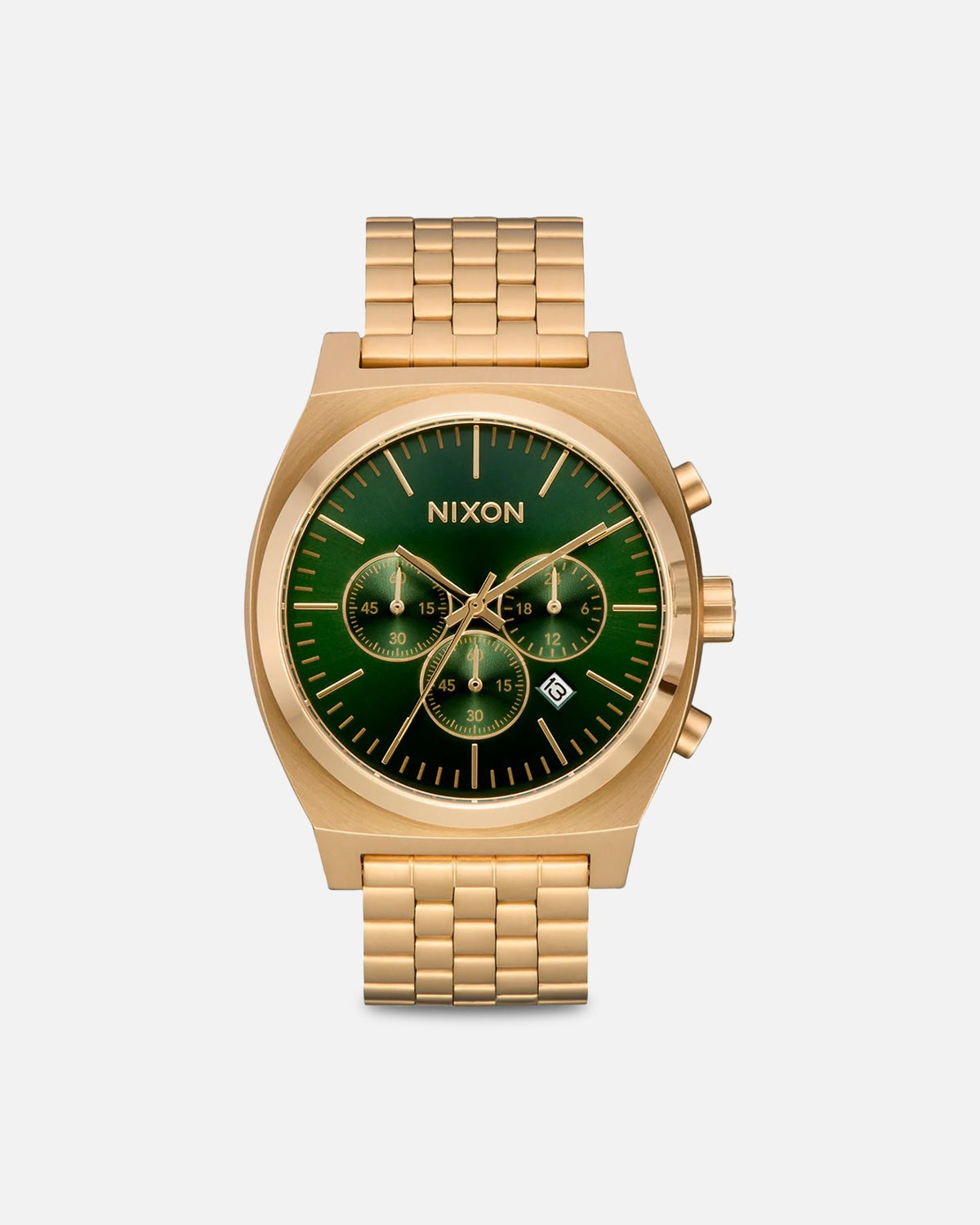 NIXON Nixon Time Teller Chrono Watch Gold/Green