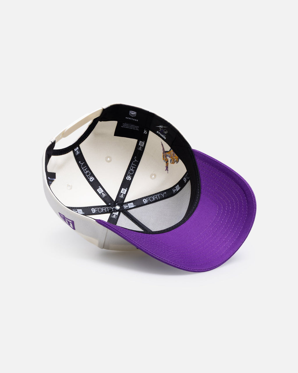 New Era New Era Melbourne Storm 'Chrome Script' 9FORTY A-Frame Snapback Official Team Colour