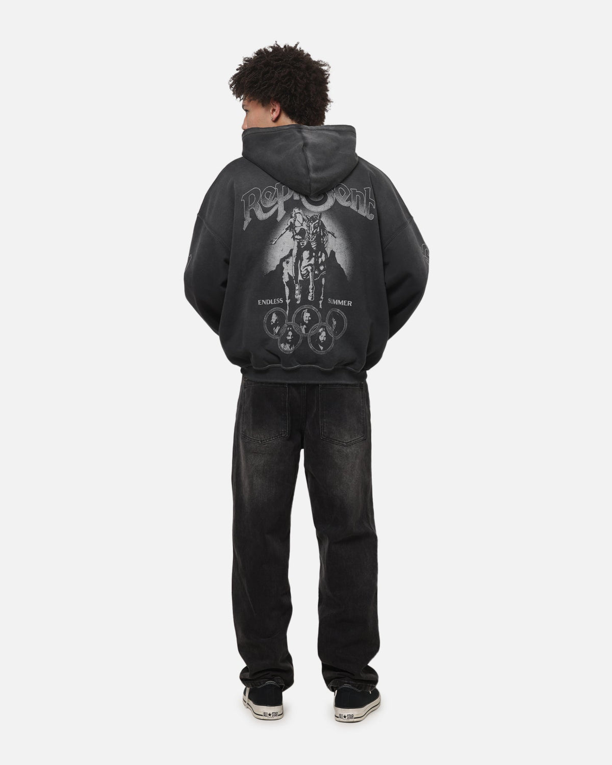 REPRESENT Official Represent Beach Boys Endless Summer Hoodie Stained Black