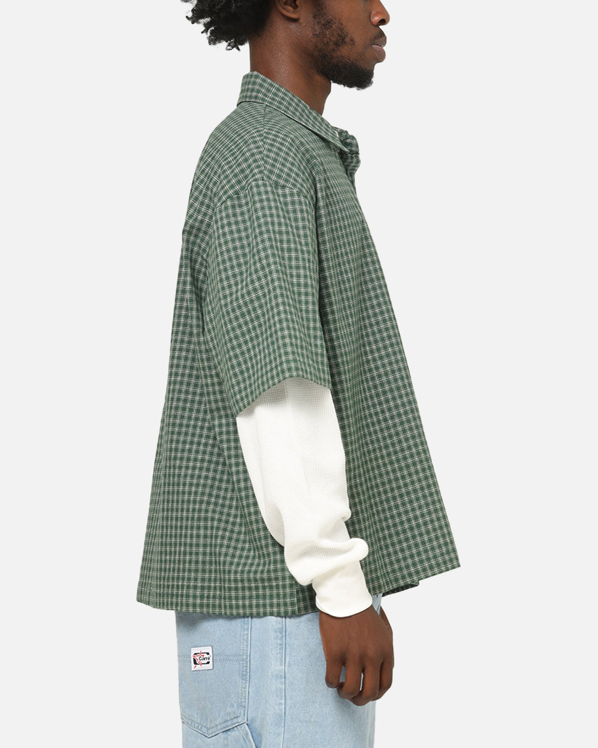 CARRE Carre Archive Layered Shirt Green Plaid