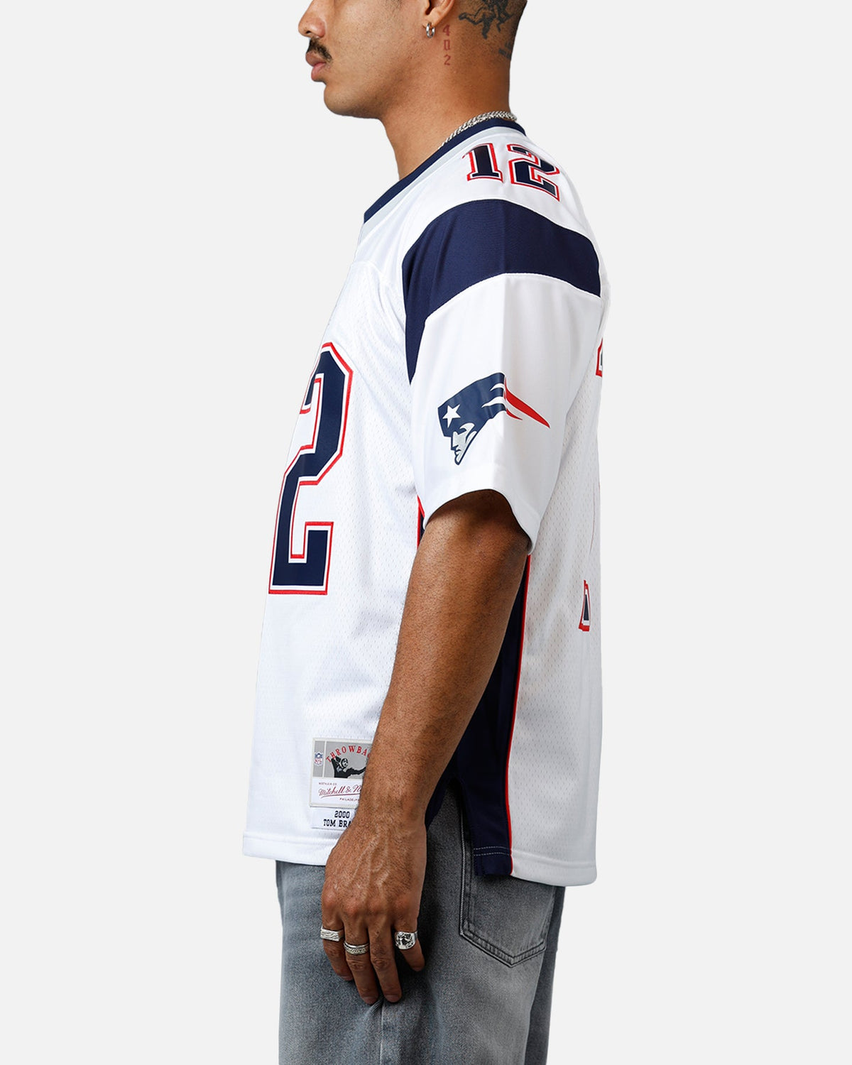 MITCHELL & NESS Mitchell & Ness New England Patriots Tom Brady #12 2000 Road Jersey White