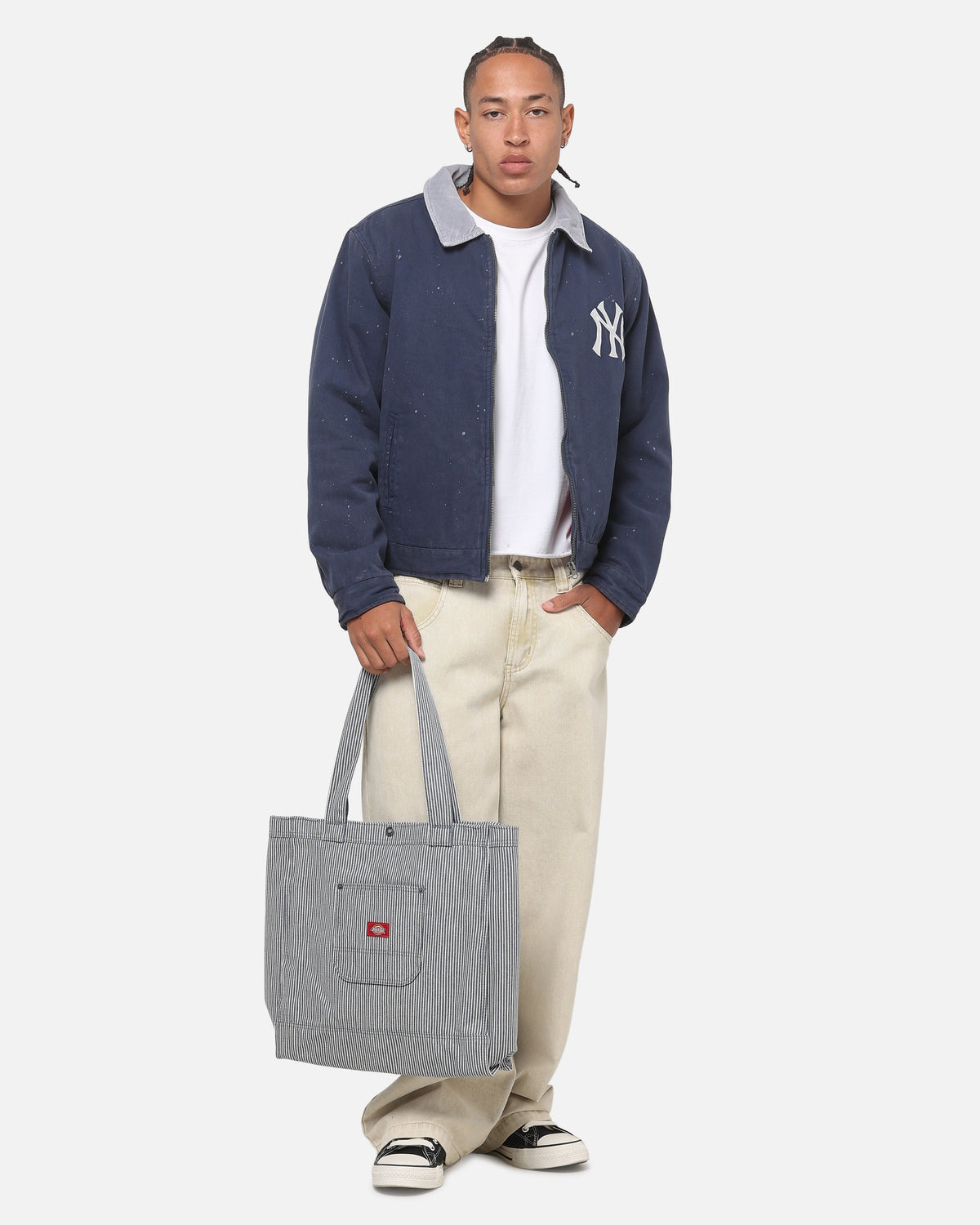 DICKIES Dickies Cleveland Hickory Tote Bag Blue/White Stripe