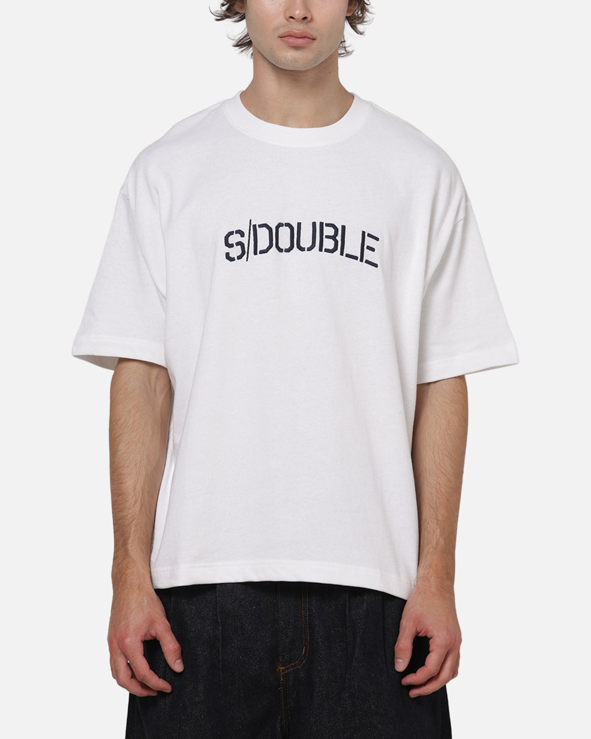 S Double S Double Stencil Heavy Weight T-Shirt White