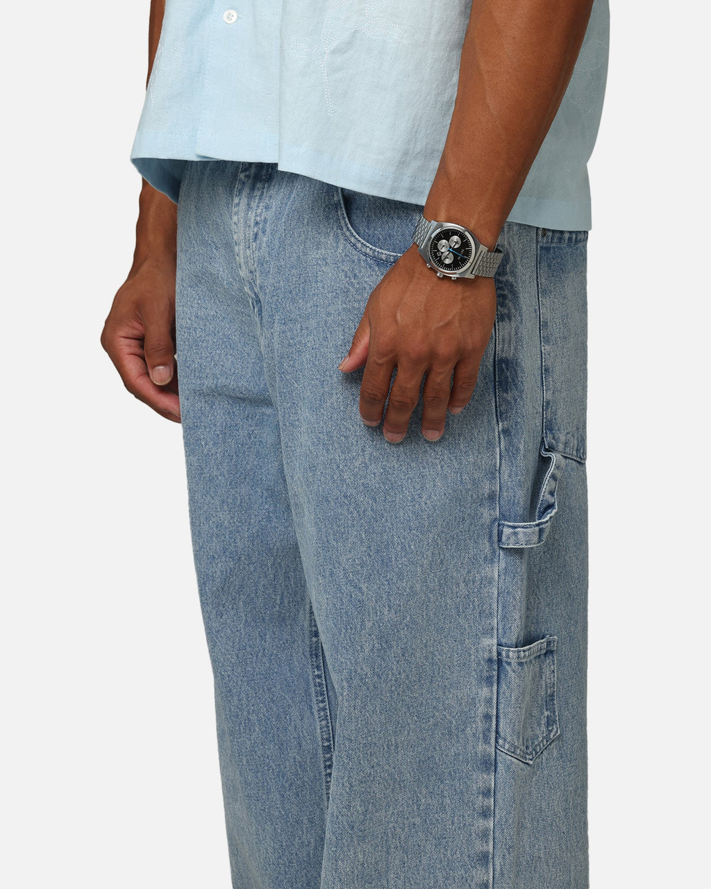 CARRE Carre Baggy Carpenter Jeans Light Blue Denim