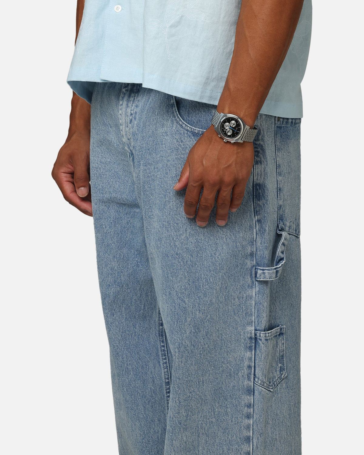 CARRE Carre Baggy Carpenter Jeans Light Blue Denim