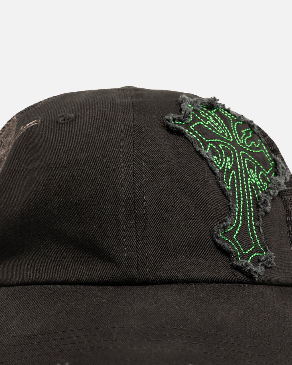 ED HARDY Ed Hardy Euro Distressed Trucker Snapback Black