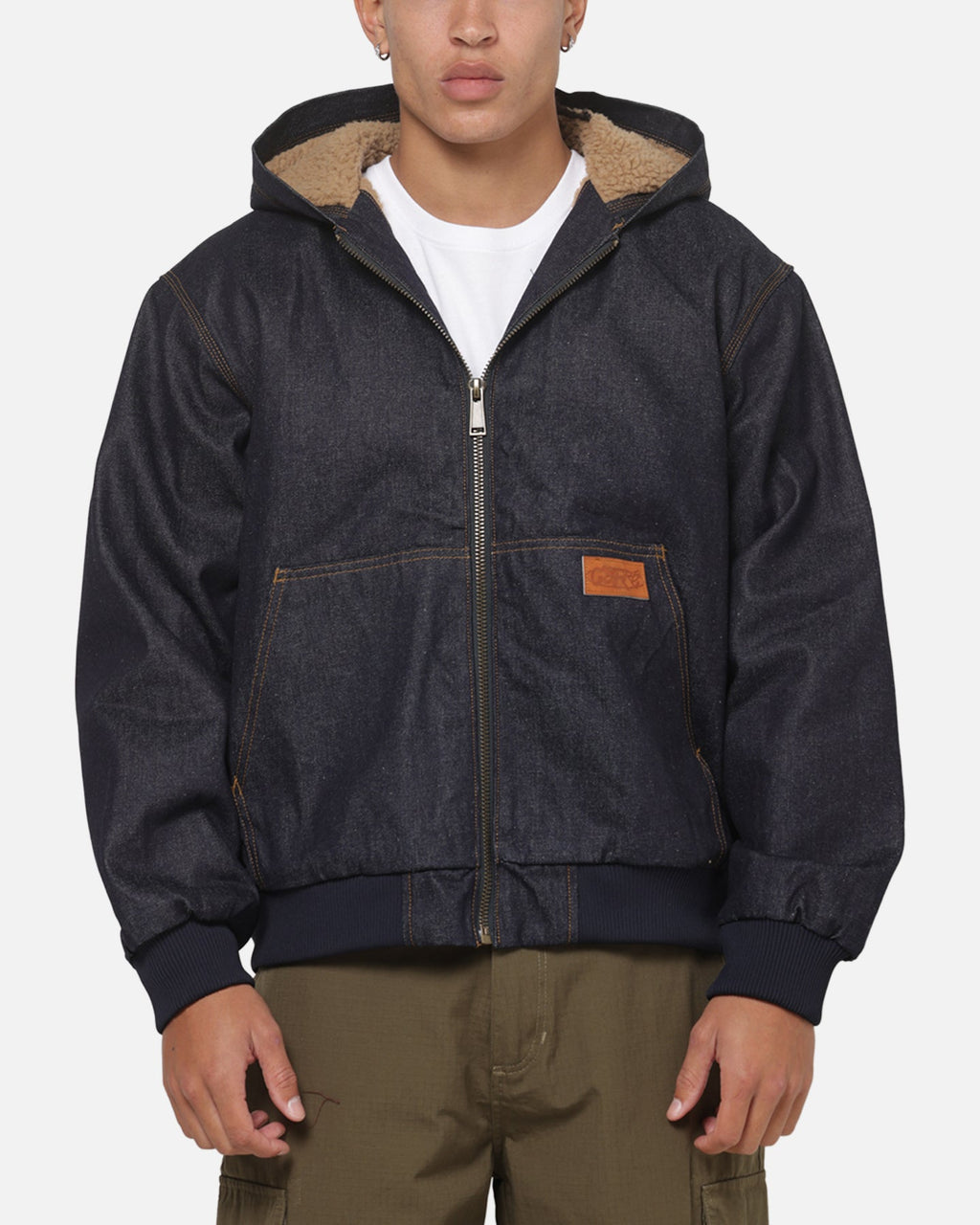 CARRE Carre Sherpa Lined Hoodie Raw Indigo