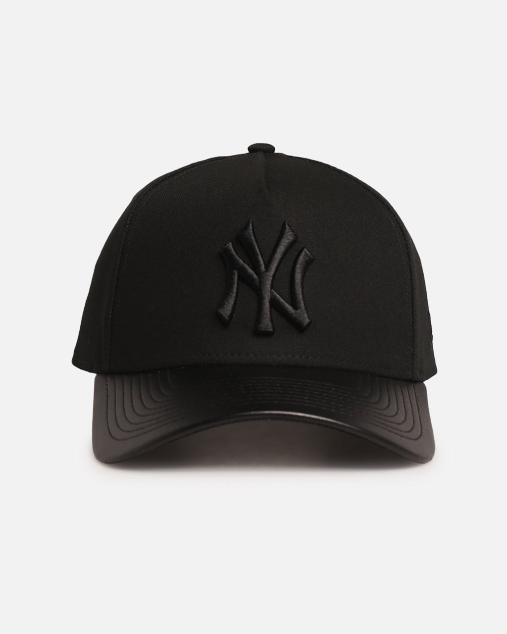 New Era Authentic New Era New York Yankees 'Canvas Leather' 9FORTY A-Frame Snapback Black