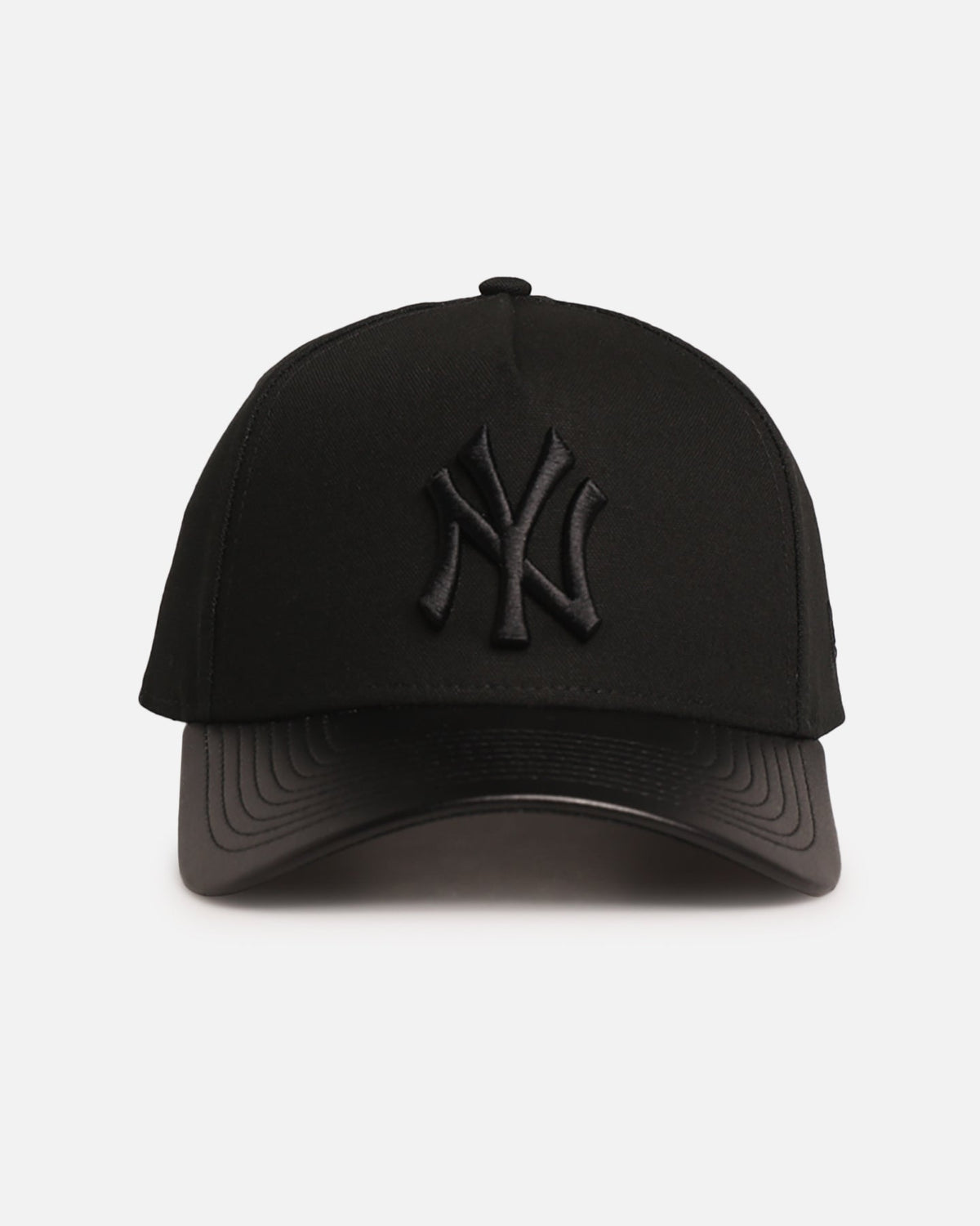 New Era Authentic New Era New York Yankees 'Canvas Leather' 9FORTY A-Frame Snapback Black