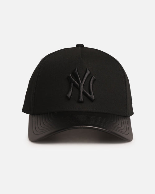 New Era Authentic New Era New York Yankees 'Canvas Leather' 9FORTY A-Frame Snapback Black