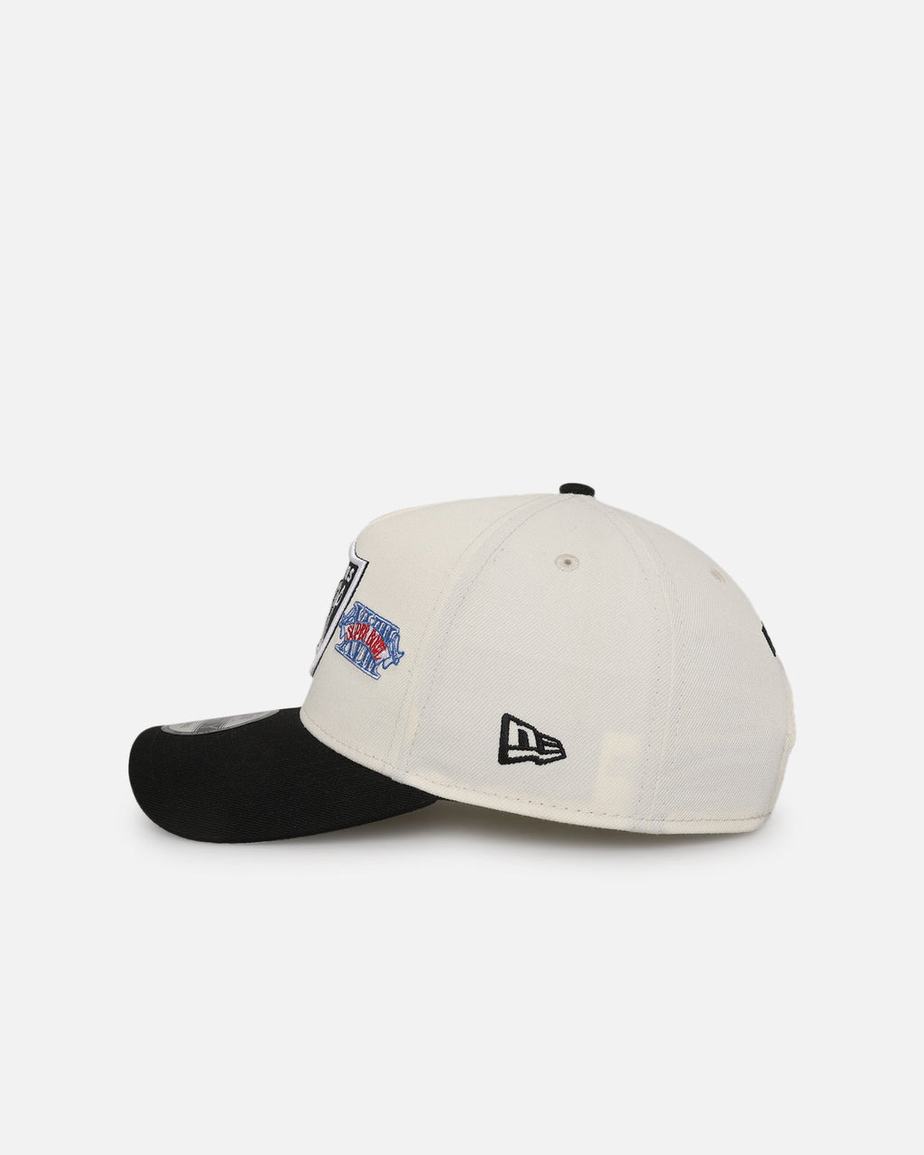 New Era New Era Las Vegas Raiders 'Super Bowl Logos' 9FORTY A-Frame Snapback Chrome