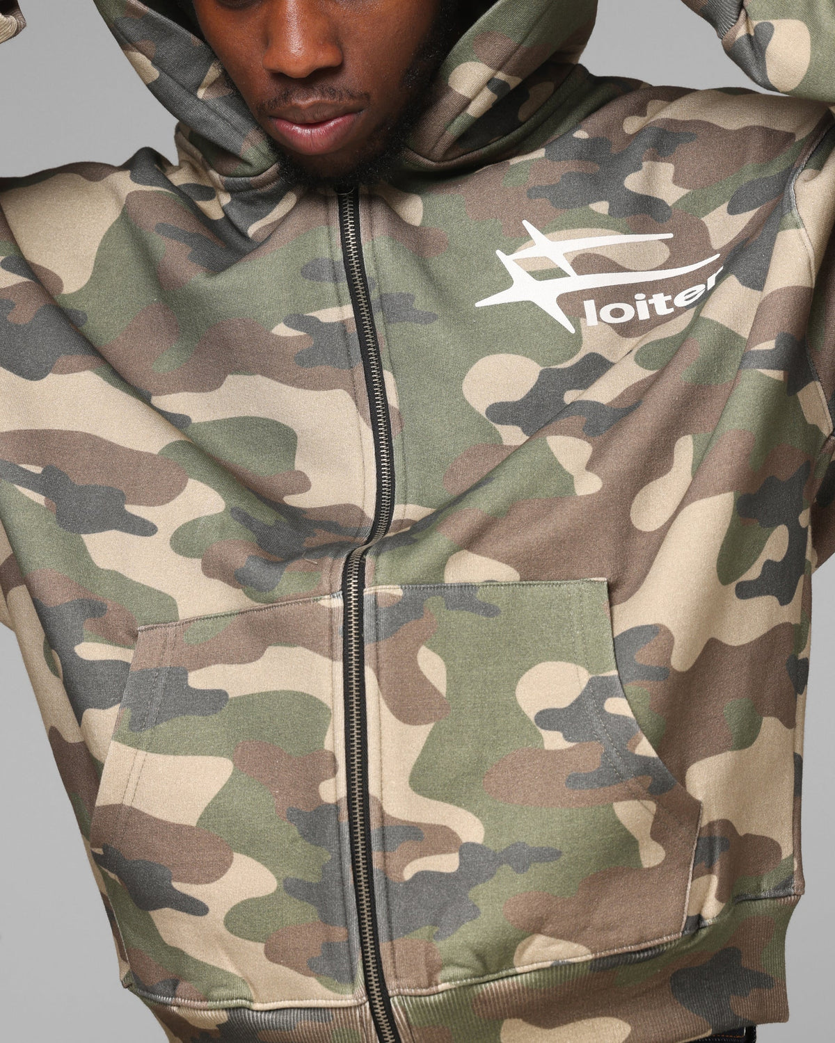 LOITER Loiter Ultra Hybrid Premium Zip Hoodie Camo