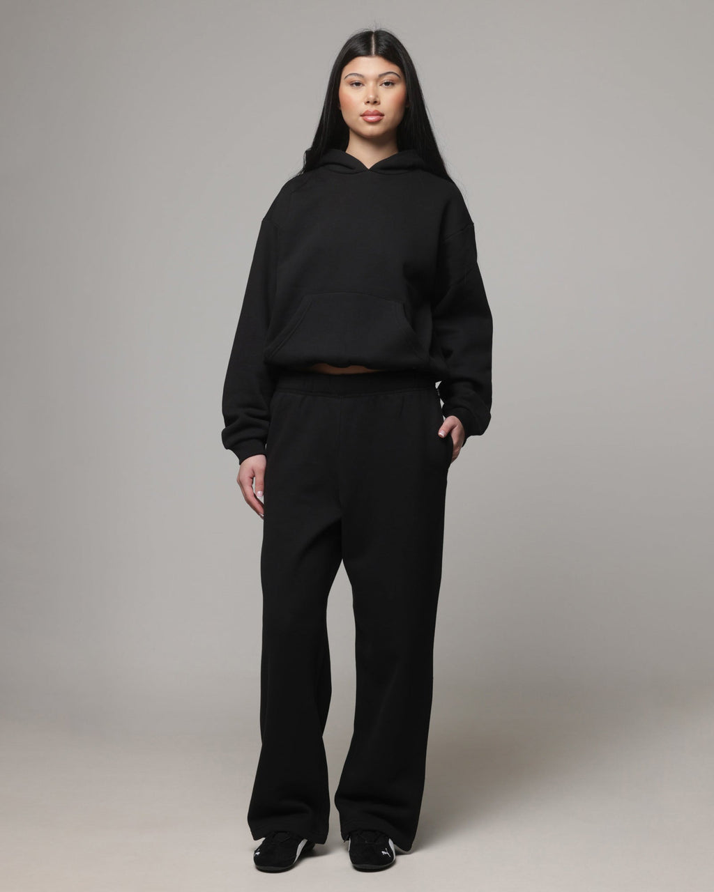 AMERICAN THRIFT American Thrift Women's Straight Leg Trackpants Black