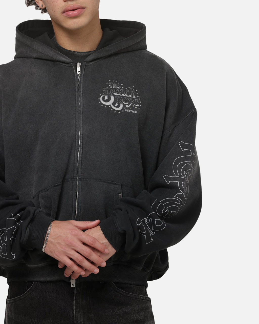 REPRESENT Official Represent Beach Boys Endless Summer Hoodie Stained Black