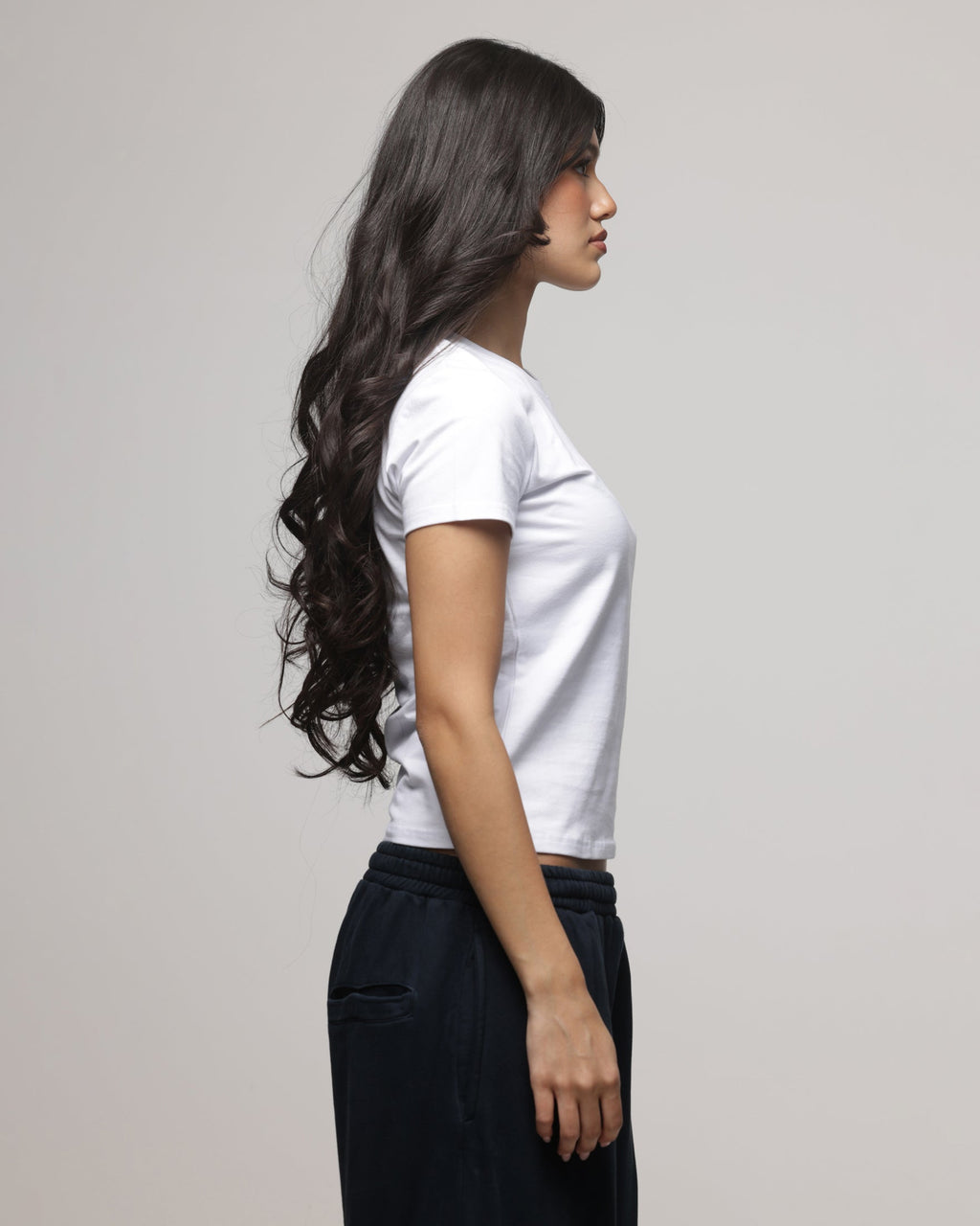 AMERICAN THRIFT American Thrift Women's Shrunken T-Shirt White