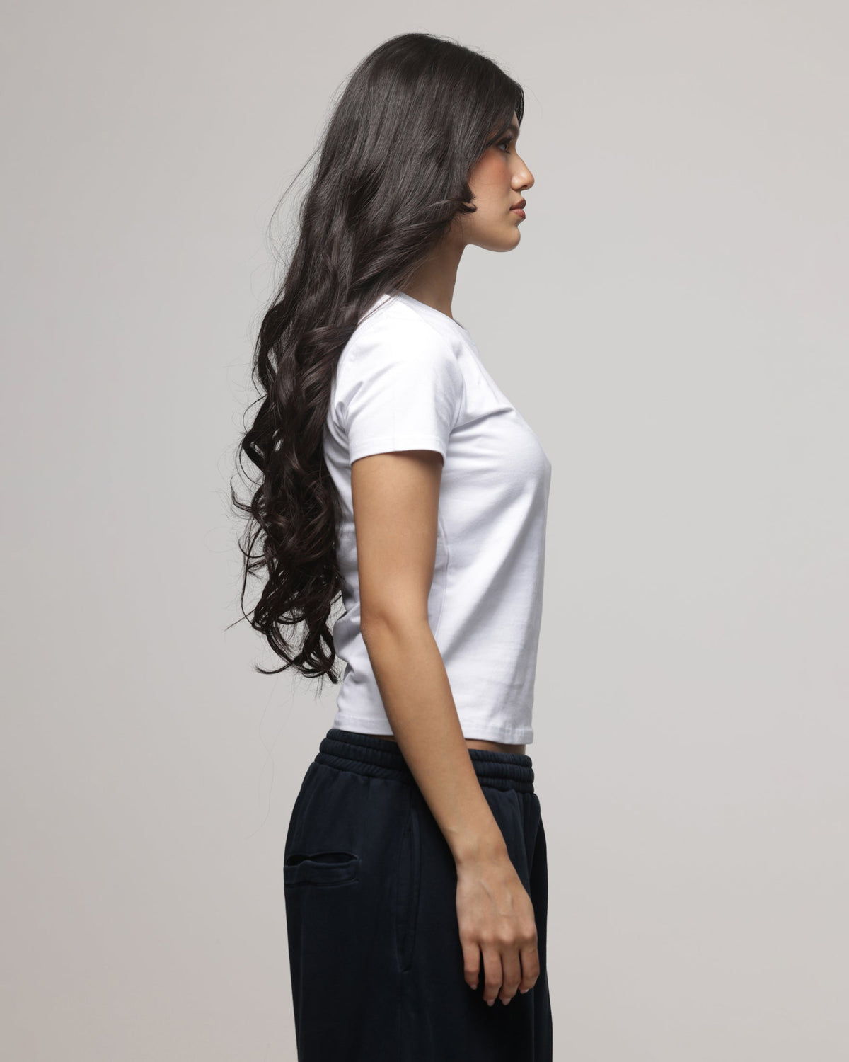 AMERICAN THRIFT American Thrift Women's Shrunken T-Shirt White