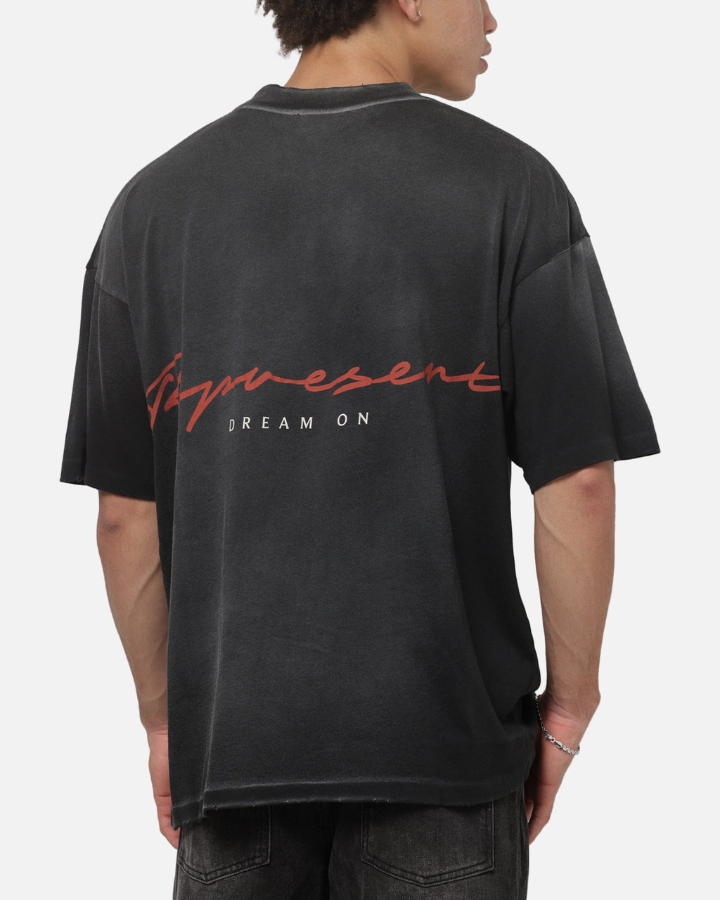 REPRESENT Classic Represent Chrome Flight T-Shirt Stained Black