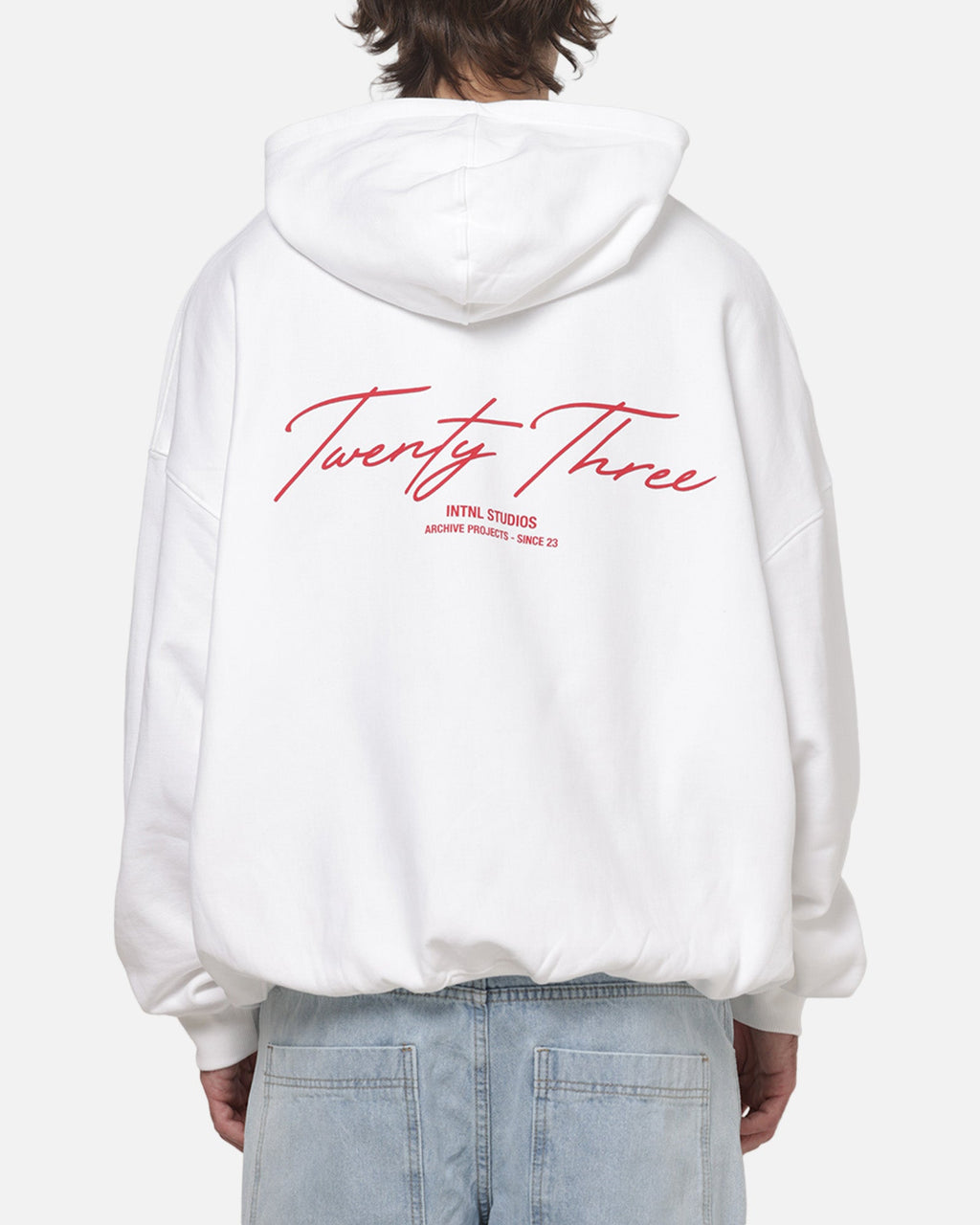 XXIII Premium XXIII Script Hoodie White/Red