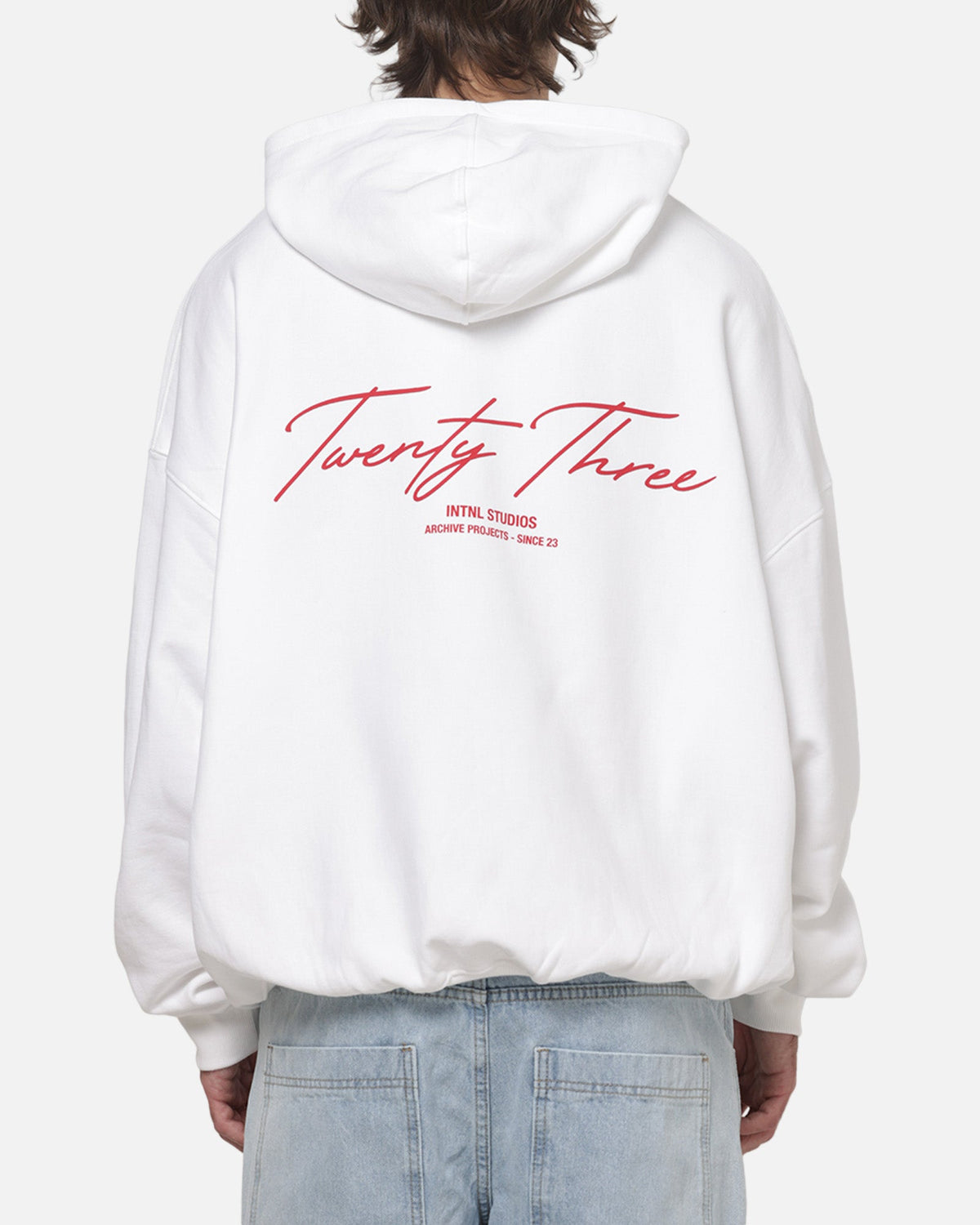 XXIII Premium XXIII Script Hoodie White/Red