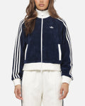 ADIDAS Adidas Women's Velour Knit Track Top Navy/Off White