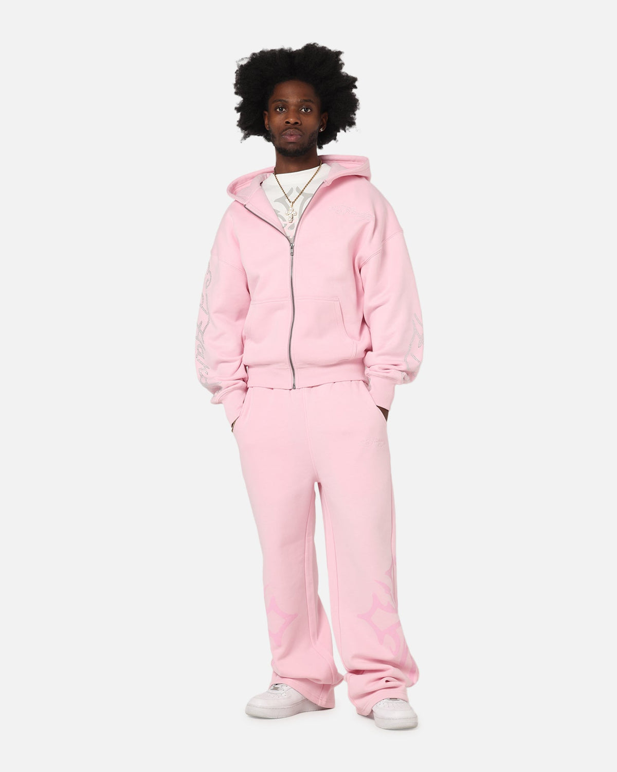 ED HARDY Ed Hardy Trinity Zip Hoodie Pink