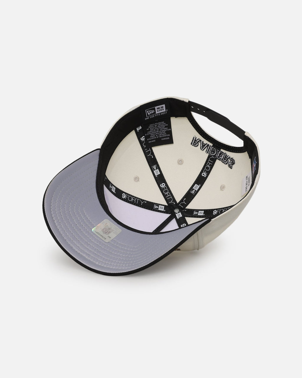New Era New Era Las Vegas Raiders 'Super Bowl Logos' 9FORTY A-Frame Snapback Chrome