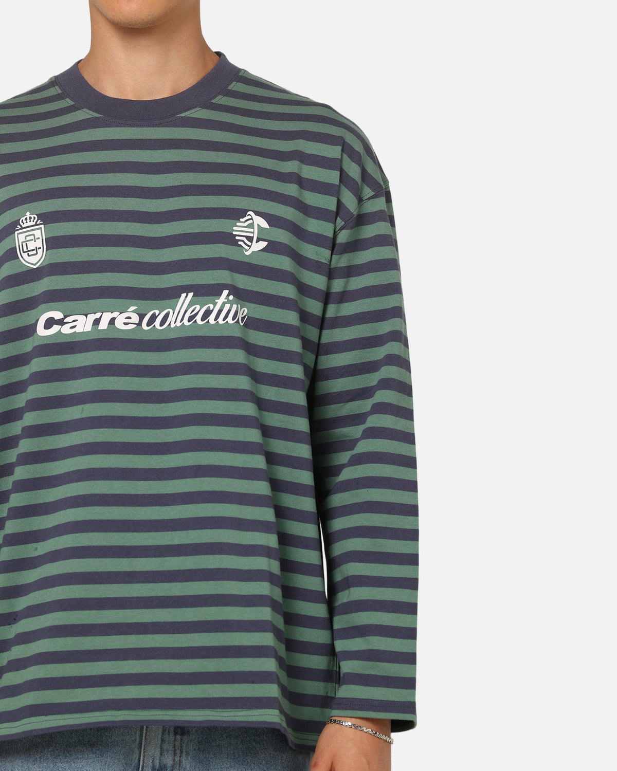 CARRE Carre Collective Stripe Long Sleeve T-Shirt Navy Stripe