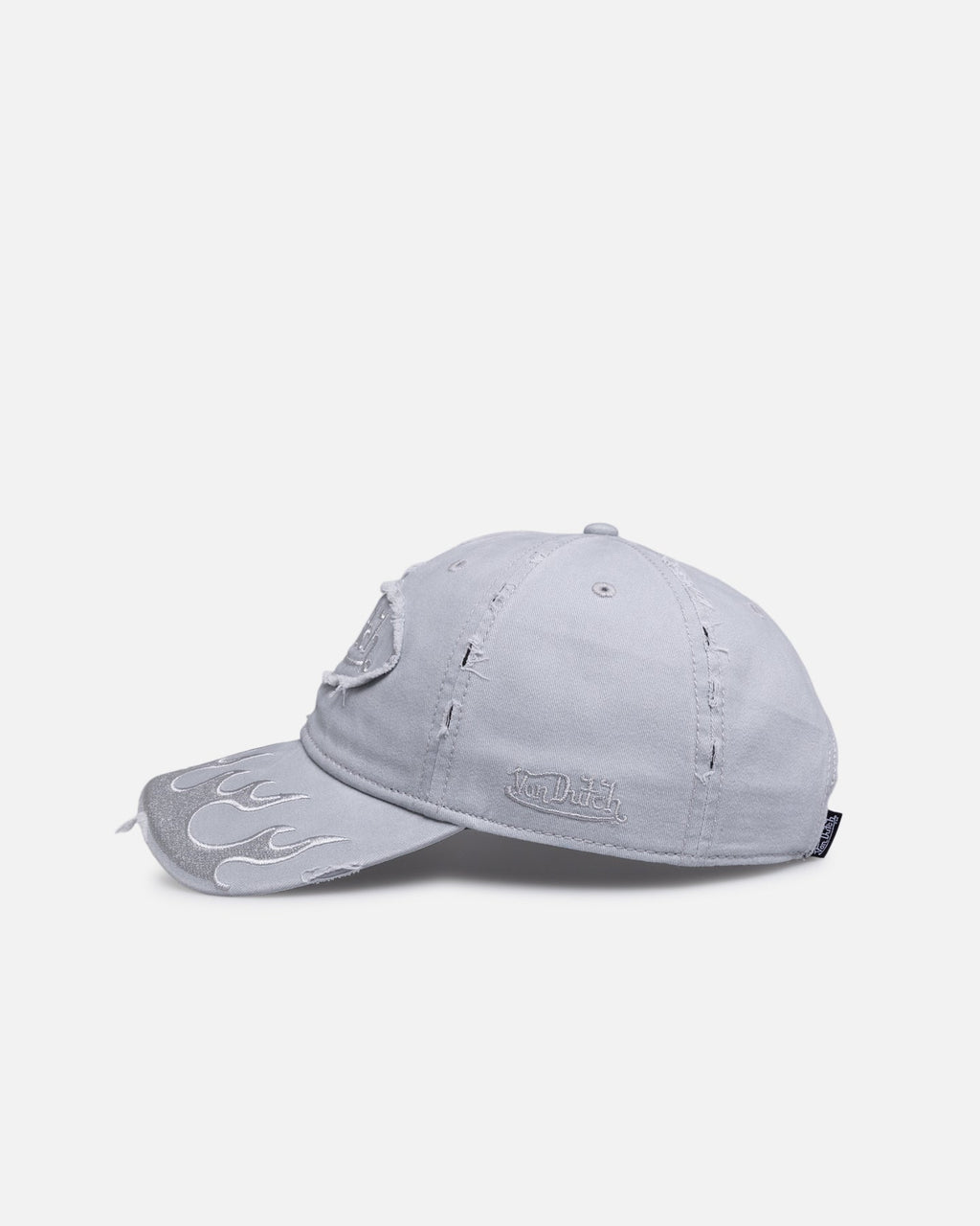 VON DUTCH Original Von Dutch Flames Dad Strapback Light Grey