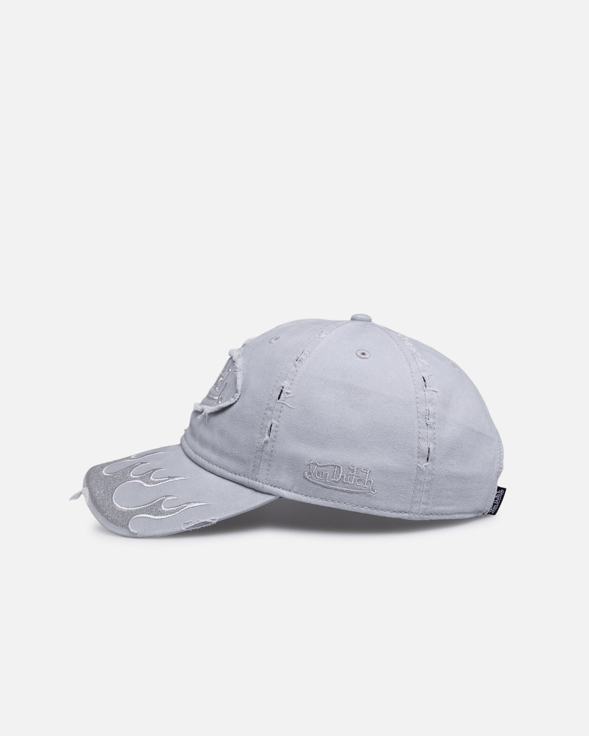 VON DUTCH Original Von Dutch Flames Dad Strapback Light Grey