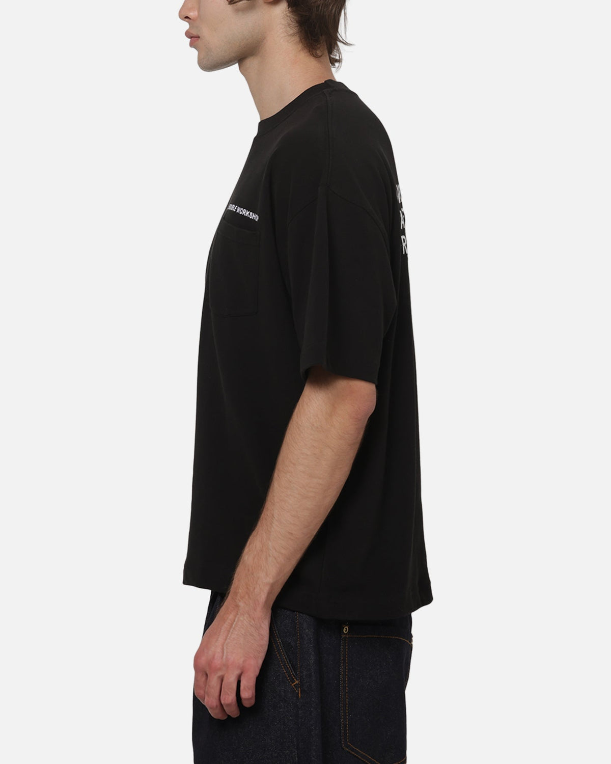 S Double S Double Country Text Heavy Weight T-Shirt Black