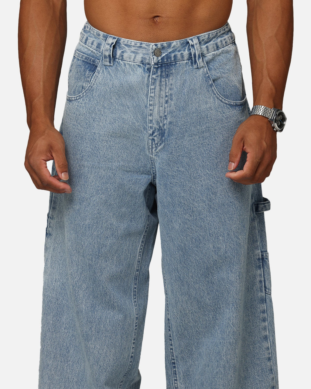 CARRE Carre Baggy Carpenter Jeans Light Blue Denim