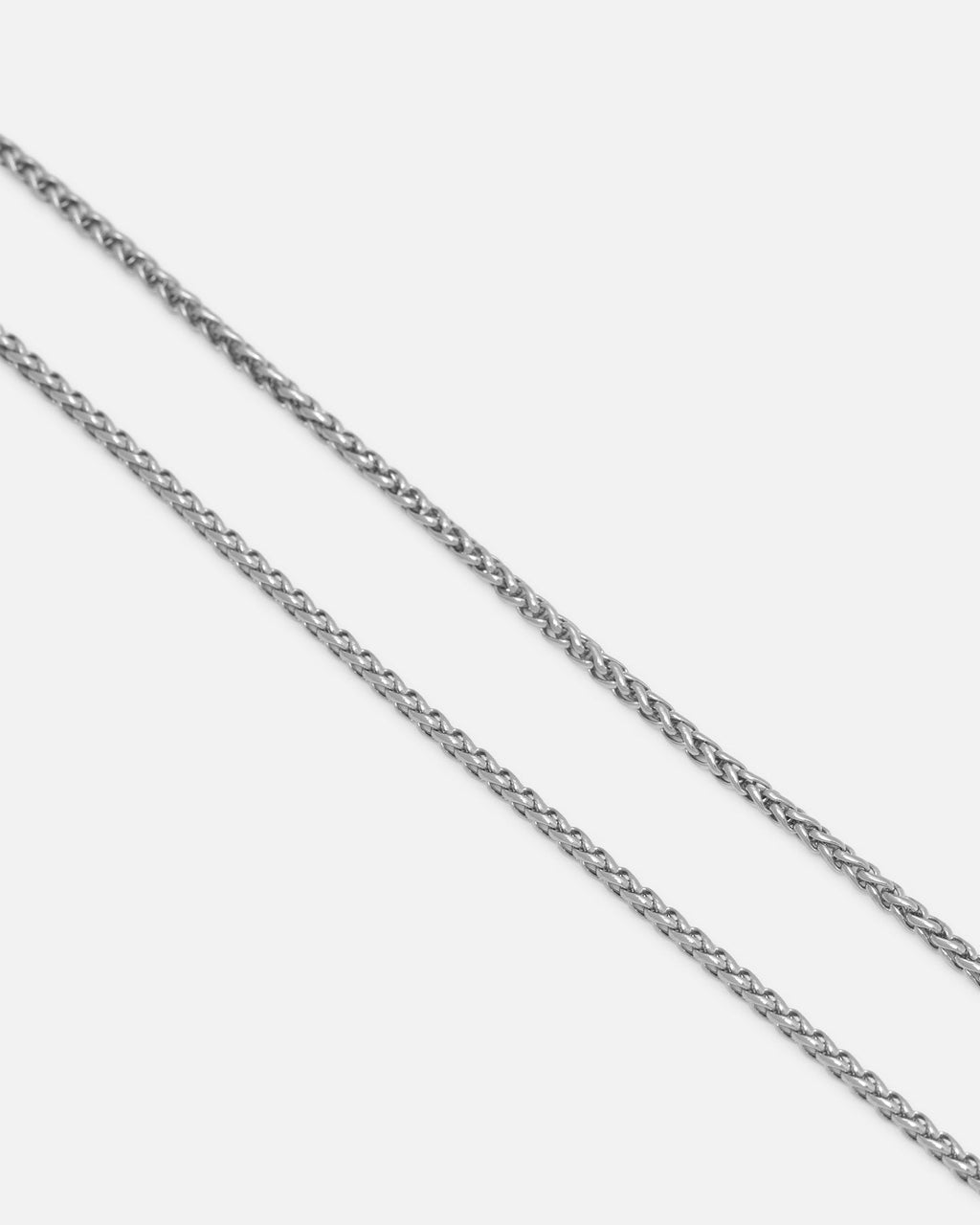 SAINT MORTA Authentic Saint Morta 2MM Palm Chain White Gold