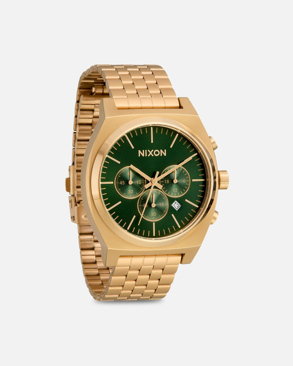 NIXON Nixon Time Teller Chrono Watch Gold/Green