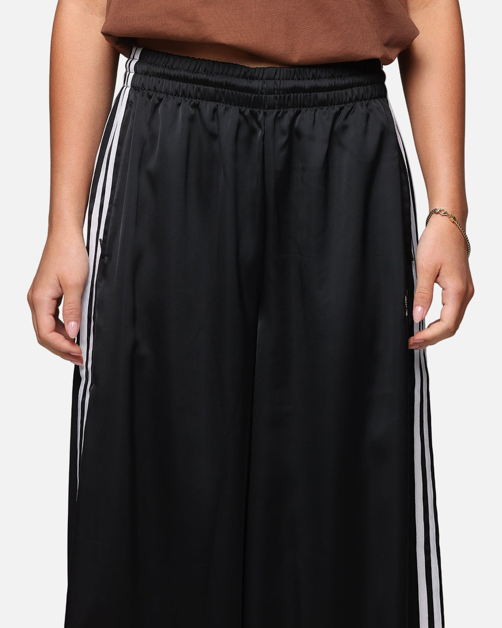 ADIDAS Adidas Women's Satin Wide Leg Pants Black