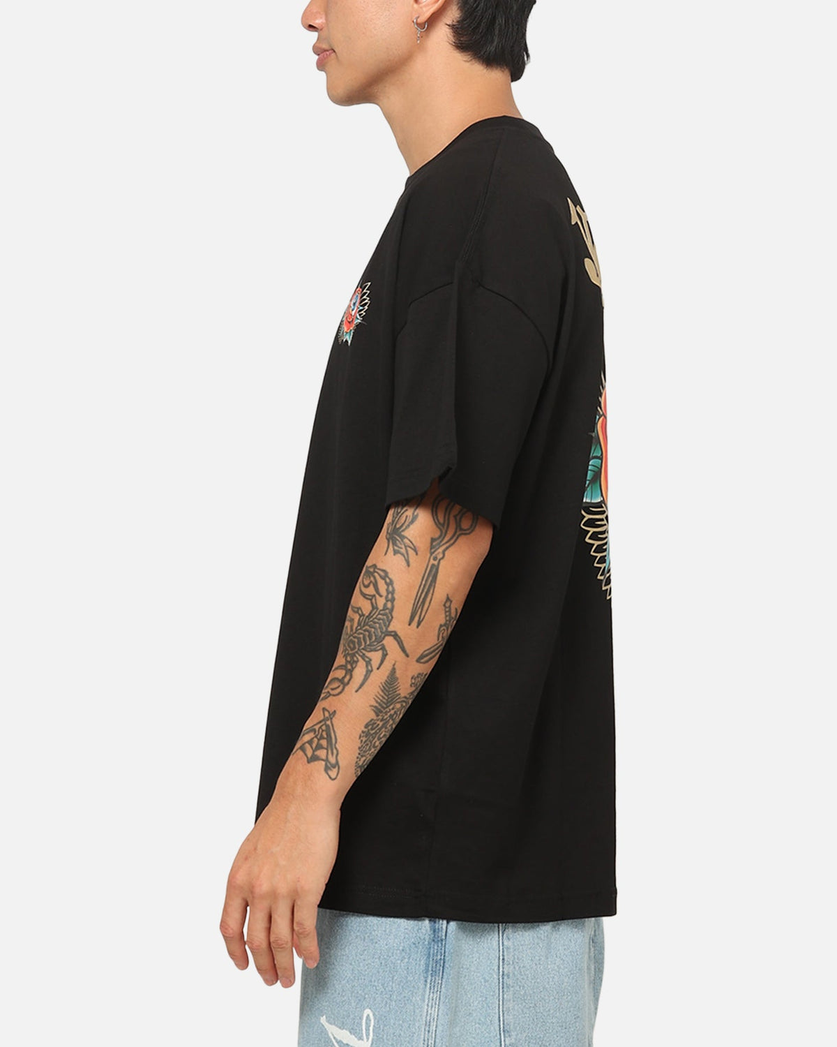 VON DUTCH Von Dutch Flower Eye T-Shirt Black