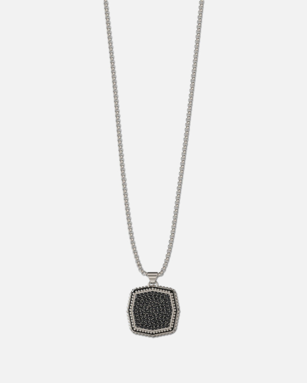 GUESS MAINLINE Original Guess Mainline Back To Black Octagon Necklace Black